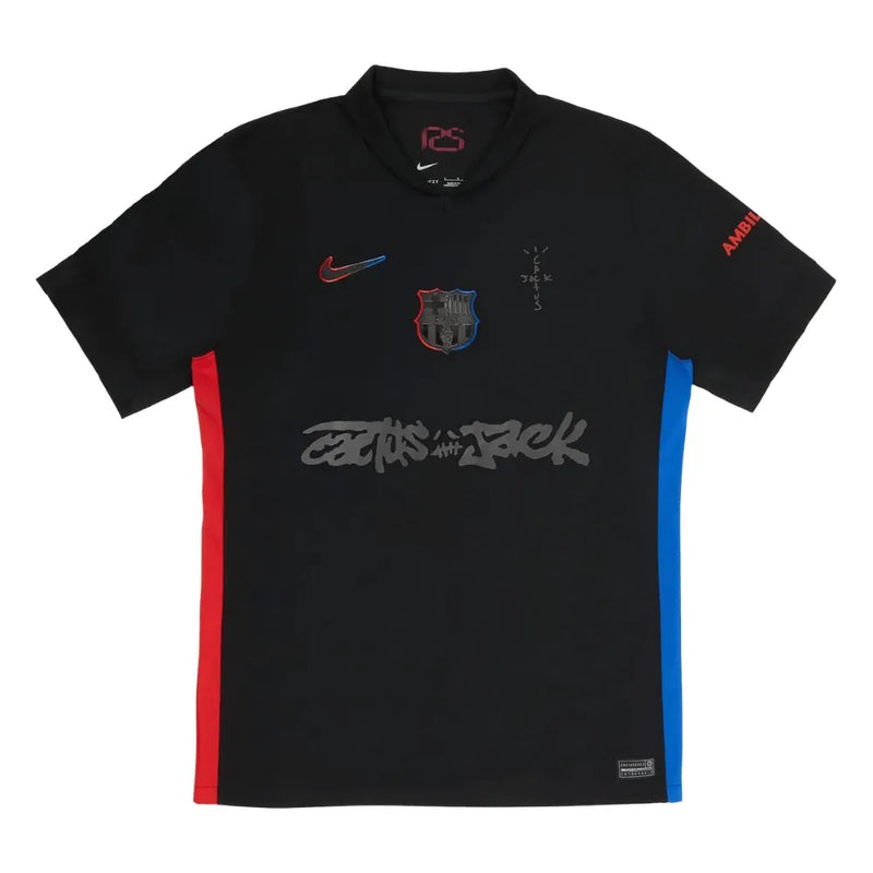 Camisa Barcelona Away x Travis Scott All Black 24/25 - Nike Torcedor Masculina