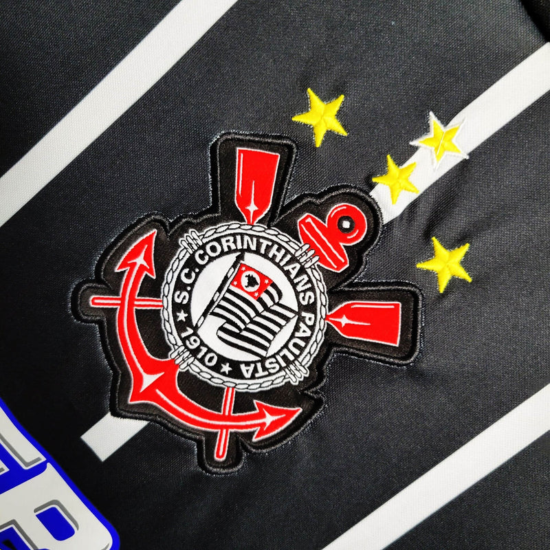 Camisa Corinthians Titular 2004 - Versão Retrô Preta Pepsi Twist