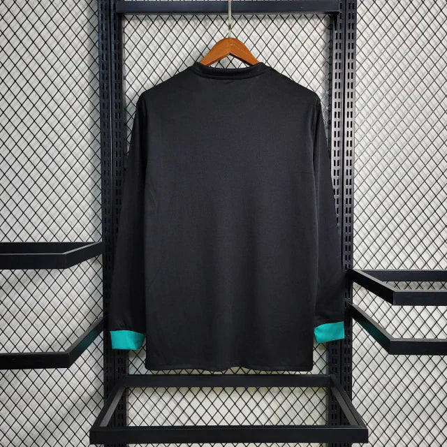 Camisa Retrô Real Madrid Manga Longa II  2017/18 Adidas Retrô Preto