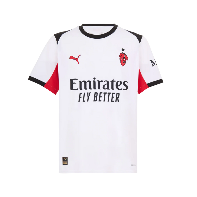 Camisa AC Milan Away 25/26 - Torcedor Puma Masculino - Branco e Preto