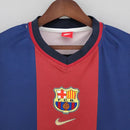 Camisa Retrô Barcelona Home Nike 1998/99 Masculino - Azul e Grená