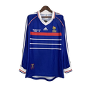 Camisa Retro Seleção França Manga Longa - 1998 Azul