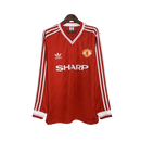 Camisa Retro Manchester United Manga Longa - 86/88 Vermelho