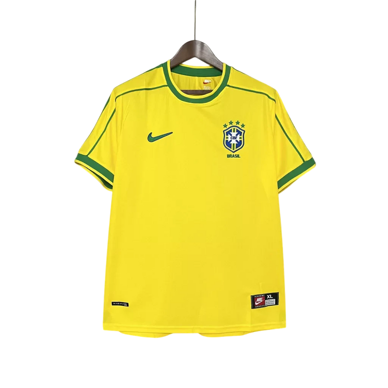 Camisa Retrô Seleção Brasileira I Home 1998/99 Nike Masculino Amarelo