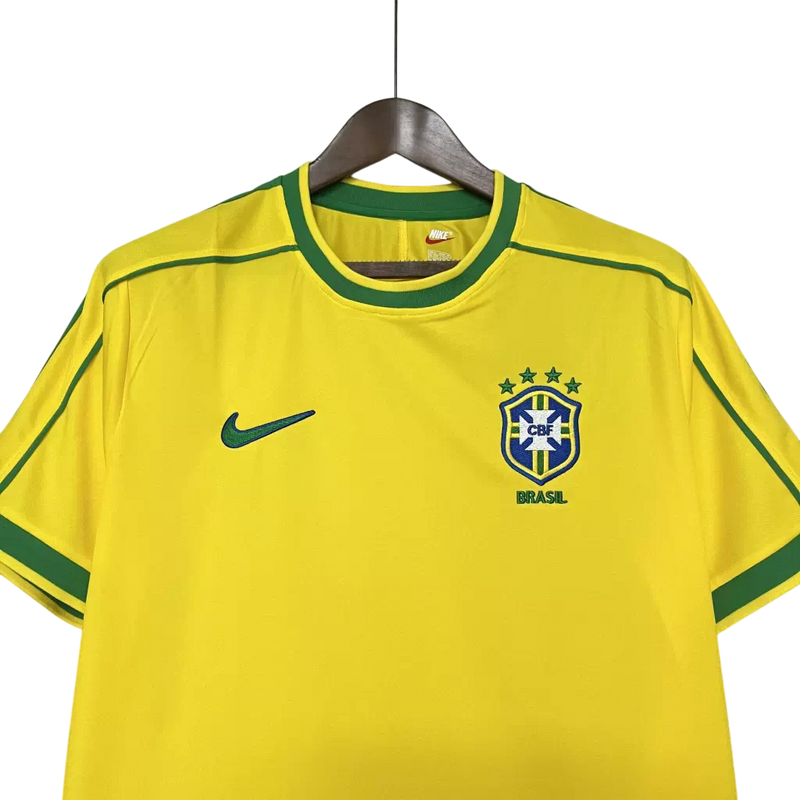 Camisa Retrô Seleção Brasileira I Home 1998/99 Nike Masculino Amarelo