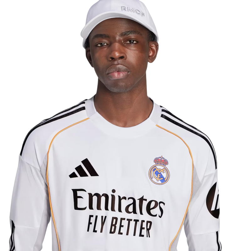 Camisa Real Madrid Home Manga Comprida 25/26 - Adidas Torcedor Masculina