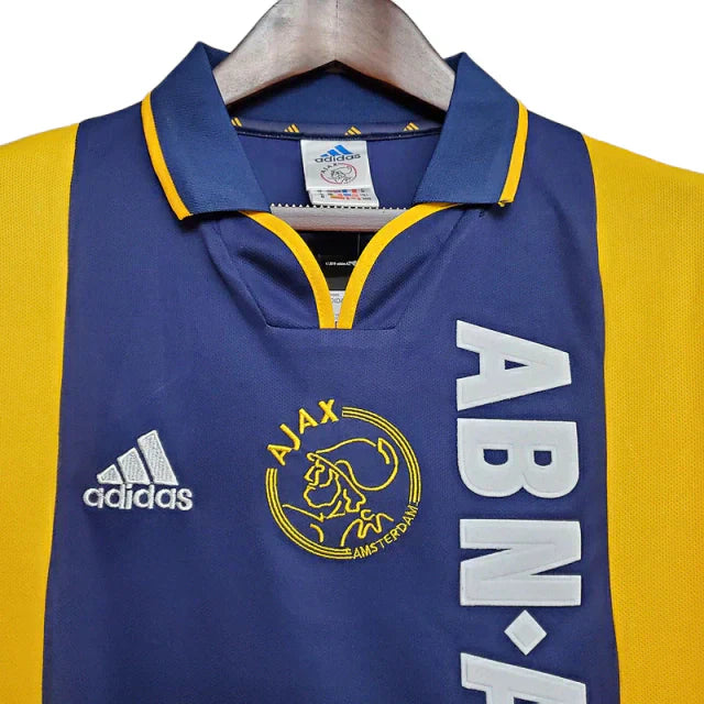 Camisa Ajax Retrô 2000/2001 Azul e Amarela - Adidas